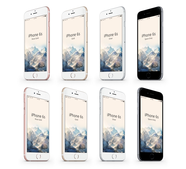 iPhone6S四个角度四种颜色展示