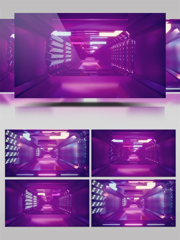 浪漫紫色质感科技视频素材
