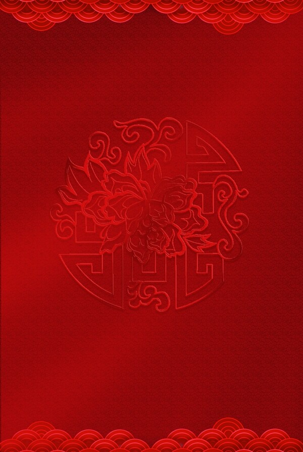 中国风大气红色渐变色丝绸新年元旦背景