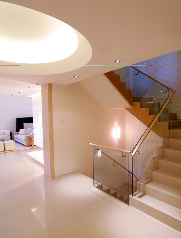 室内设计别墅楼梯转角处图片