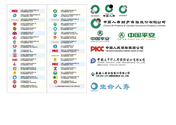所有的保险公司在中国商标LOGO矢量D