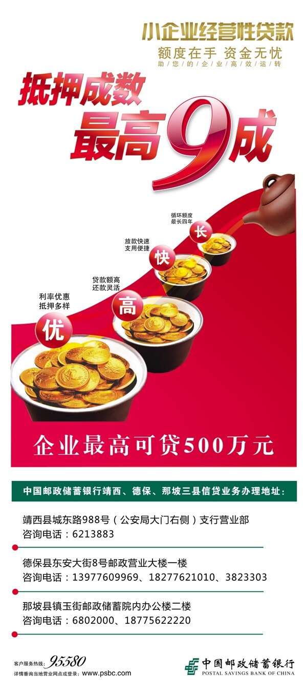 中国邮政贷款海报图片