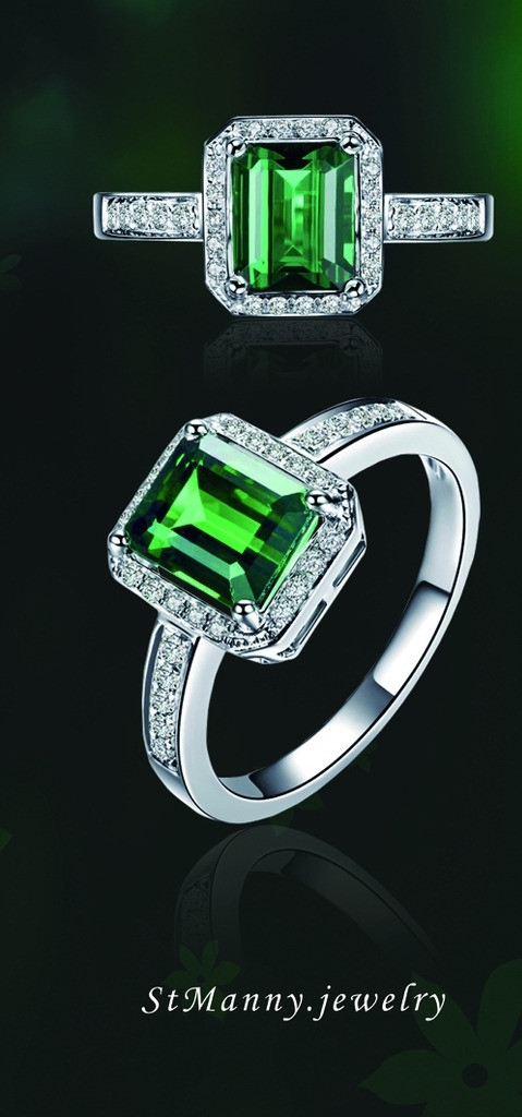 珠宝祖母绿戒指图片