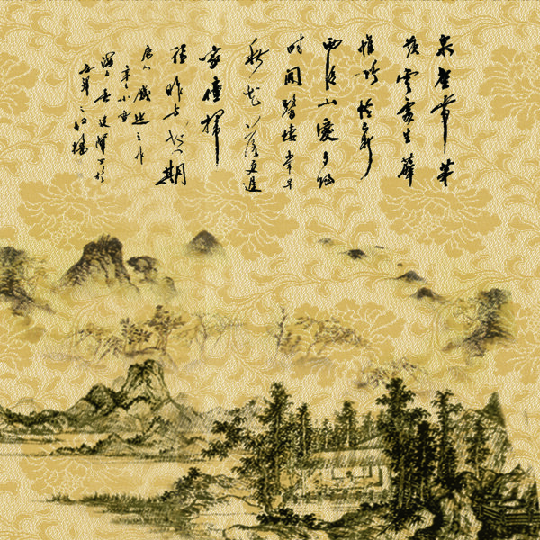 复古经典水墨山水画装饰画