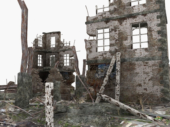 废墟场景3D模型