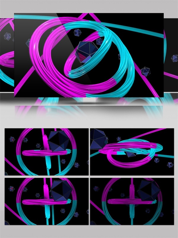 紫色炫彩光环动态视频素材