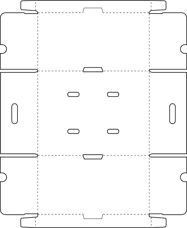 21包装盒展开矢量图盒子外包装矢量纸盒折叠图