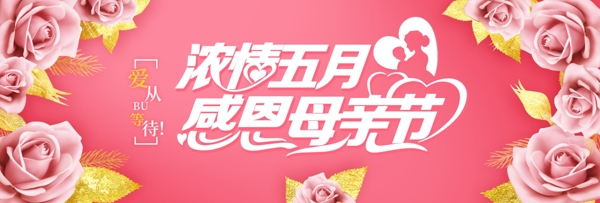 淘宝电商母亲节首页温馨海报banner