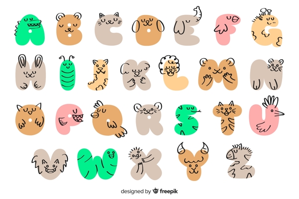 26个字母动物字母