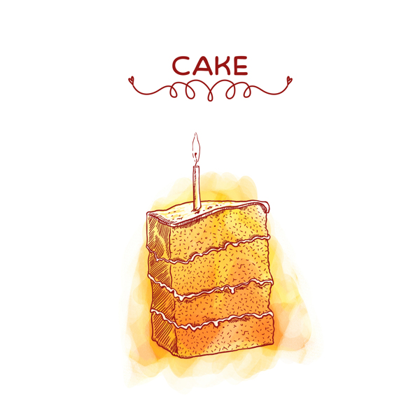 美味的卡通蛋糕