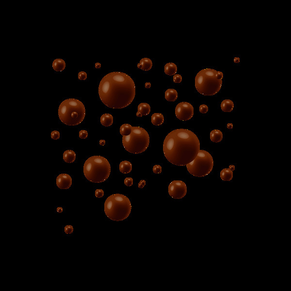 漂浮的巧克力豆png元素