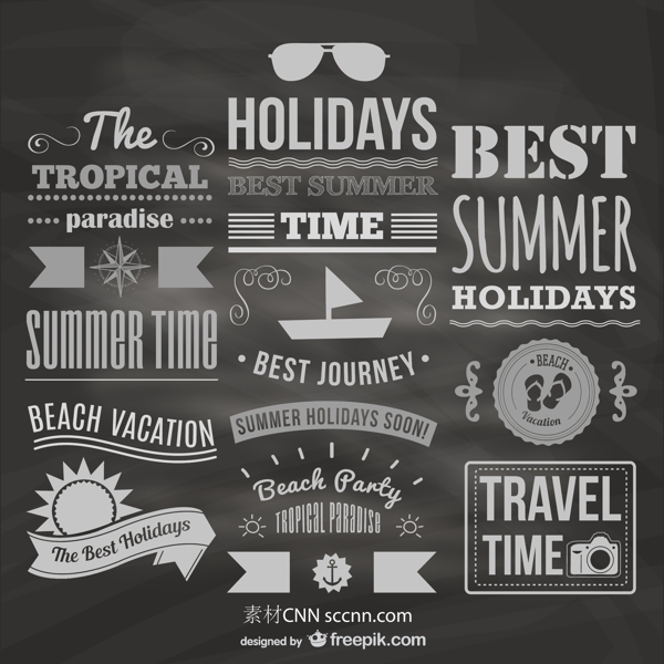 夏日度假主题字体
