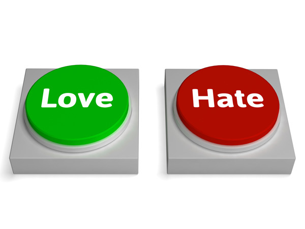 爱恨按钮显示评价或可恨