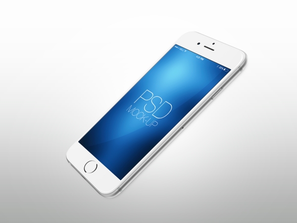 白苹果手机高清展示模型素UI设计
