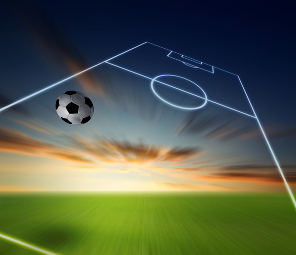 天空中的足球图片