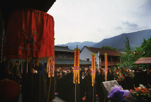 庐山东林寺的浴佛节图片