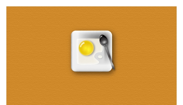 餐盘鸡蛋调羹AI矢量图图片