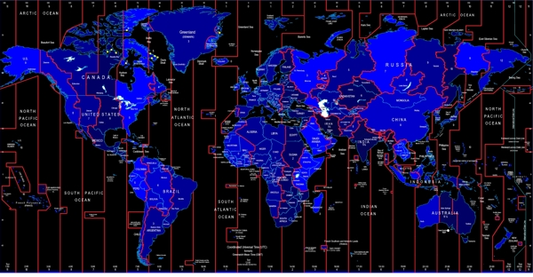 国际时区矢量图