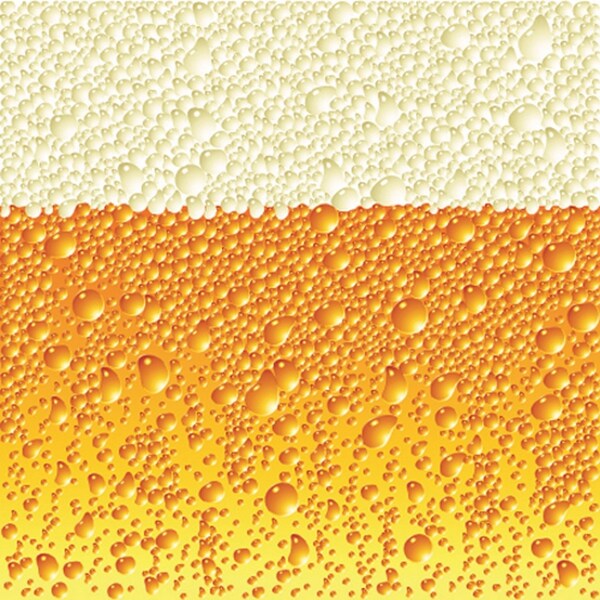 黄色气泡啤酒背景图