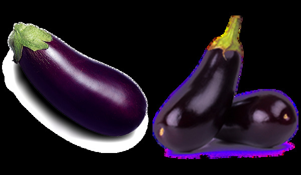 漂亮紫色茄子免抠png透明图层素材