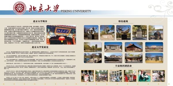 北京大学展板图片