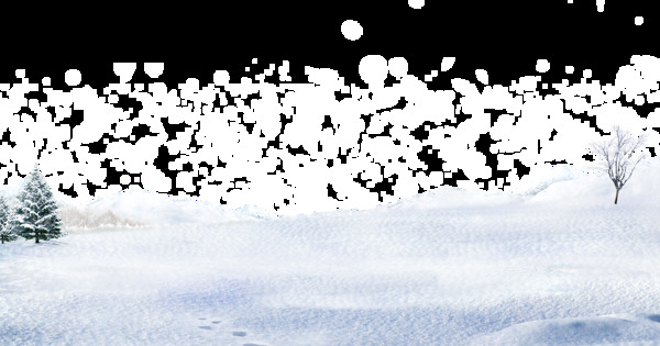 冬季白雪风景图PNG元素