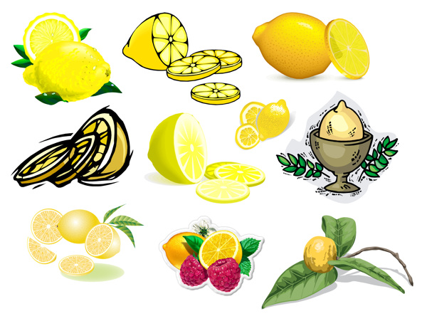 各种柠檬图案图标图片
