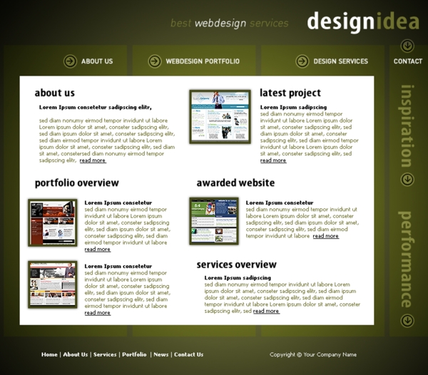 创意设计服务团队网页模板