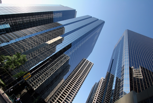 现代简约设计摩天大楼办公楼建筑群
