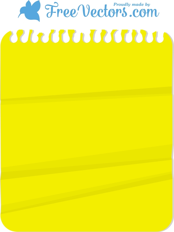 螺旋笔记本纸柠檬黄色矢量背景