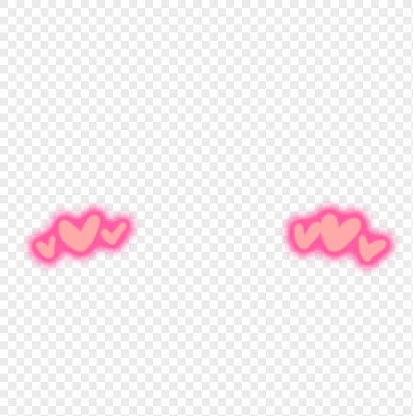 手绘粉色爱心卡通卖萌腮红面部装饰免抠图