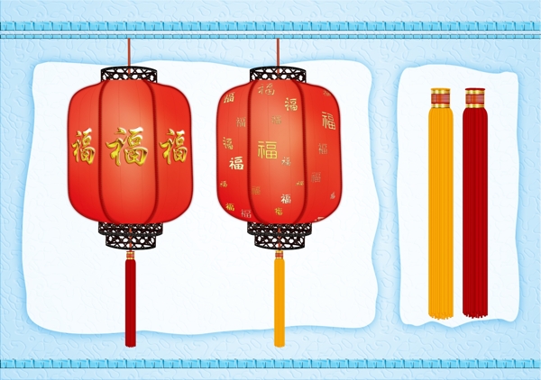 新年喜庆的红灯笼设计PSD分层素材