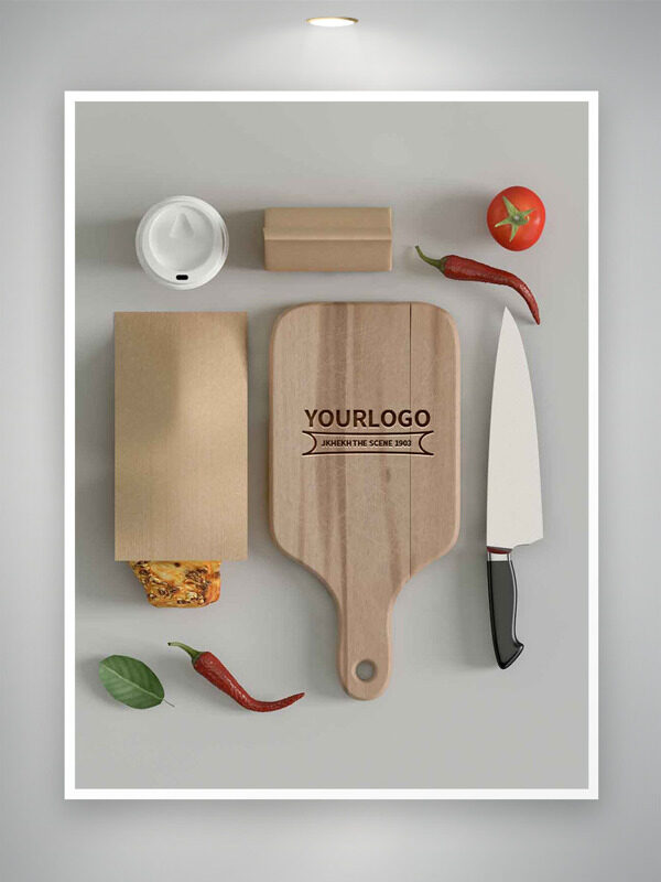 极简风格餐饮烘焙主题样机