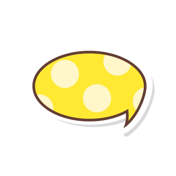 黄色气泡手绘对话框