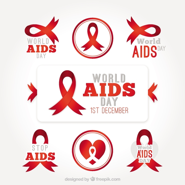 艾滋病日标签组