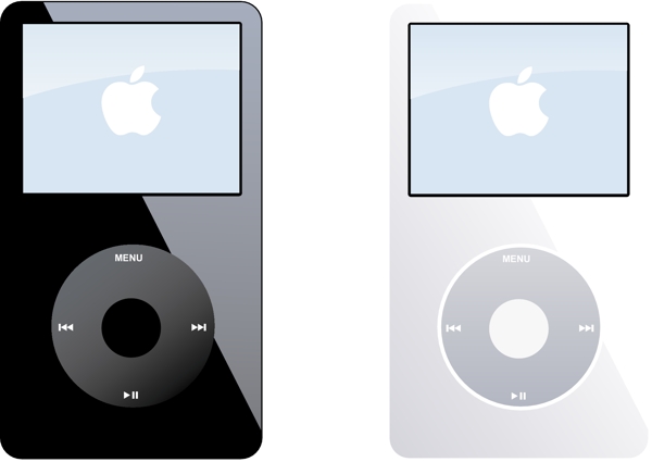 iPod精致的矢量素材