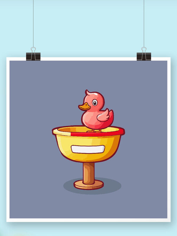 粉鸭坐黄色盆邮箱