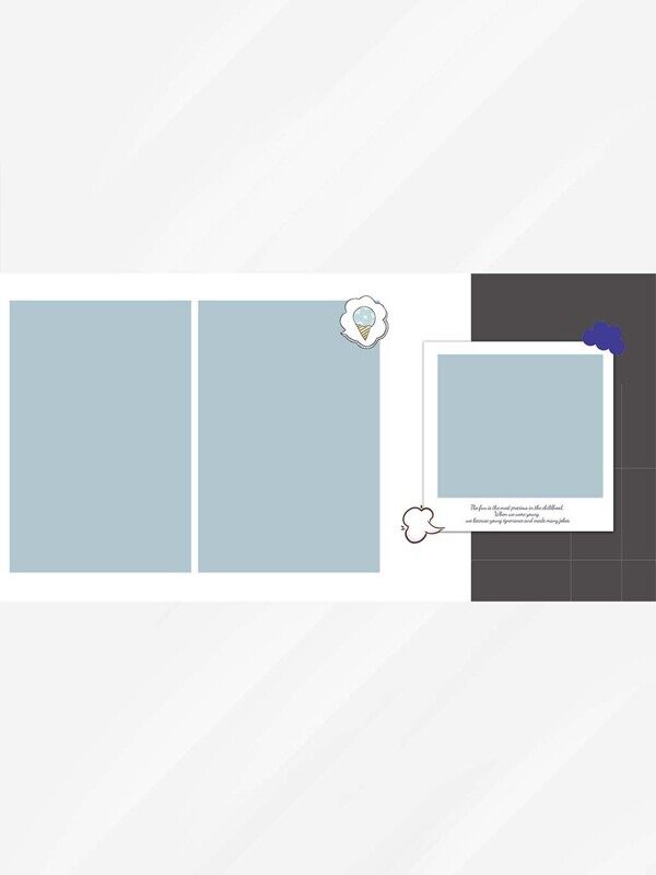 简约方形儿童影集排版卡通元素相册设计通用