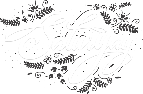 圣诞节叶子树叶底纹线条英文字艺