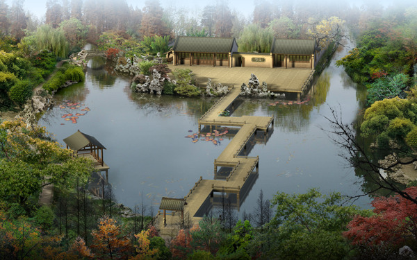 中国古典园林建筑设计图片