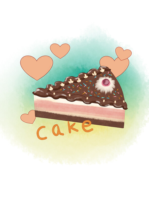 巧克力蛋糕爱心