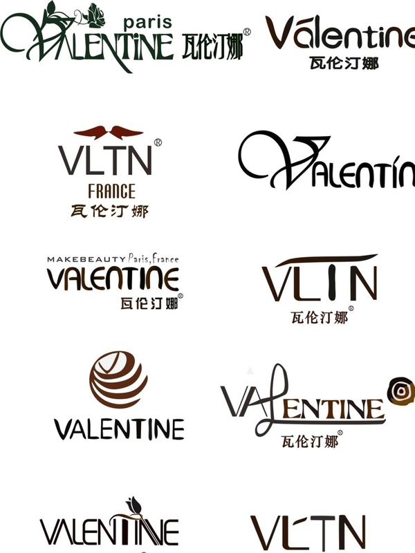 化妆品品牌logo字母设计图片