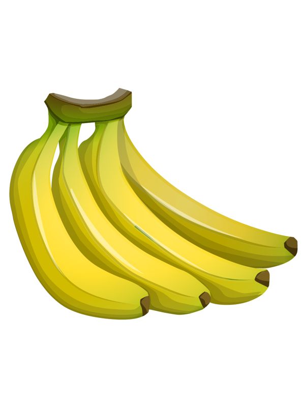 矢量手绘一把香蕉