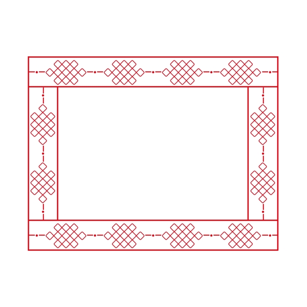中国风边框大气简约红色古典创意中式边框