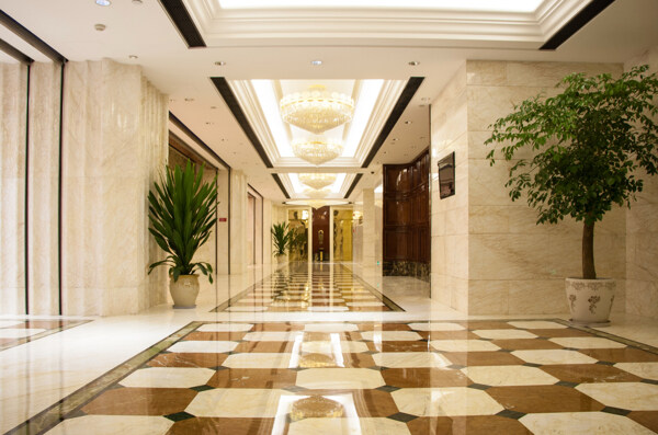 酒店里的走廊图片
