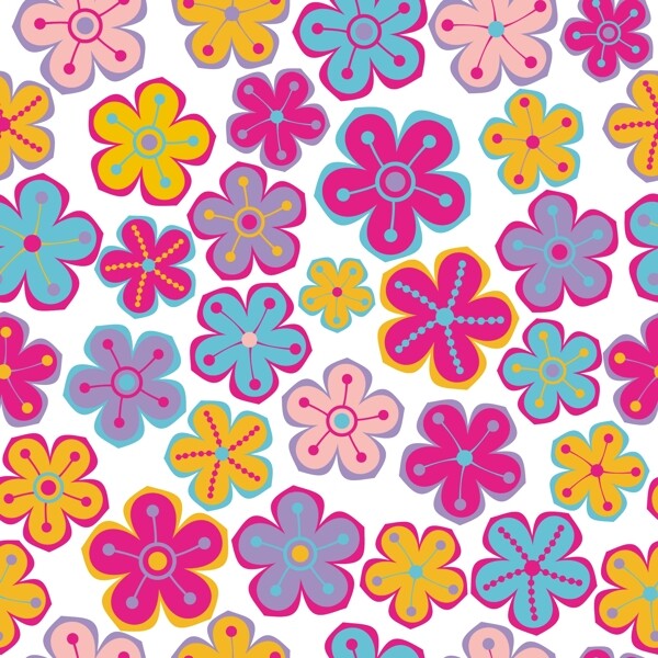无缝的花卉图案的纹理的雏菊花