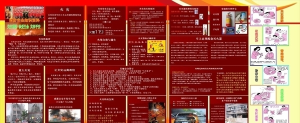 火灾安全宣传展板图片
