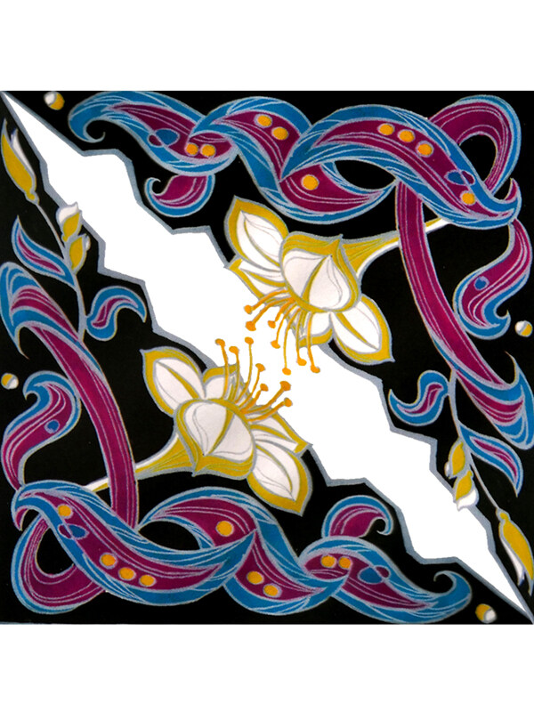 传统   抽象花卉草木 底图底纹  图案背景贴图  对角紫蔓藤