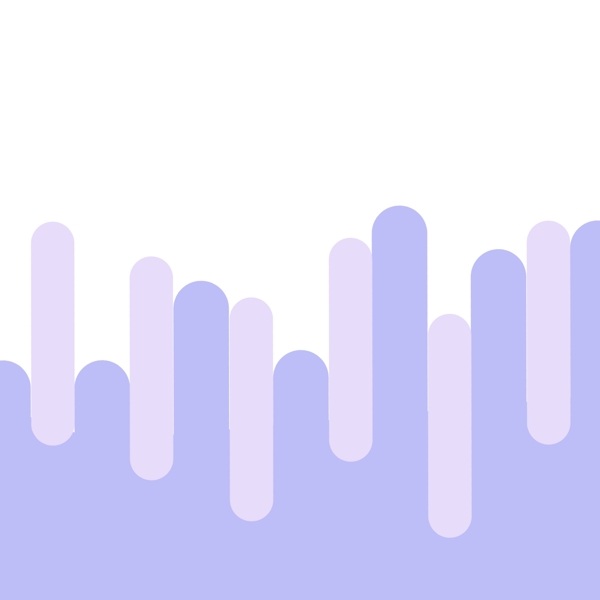 紫色简约曲线线条卡通png素材