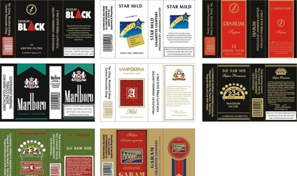 国外香烟包装八款图片